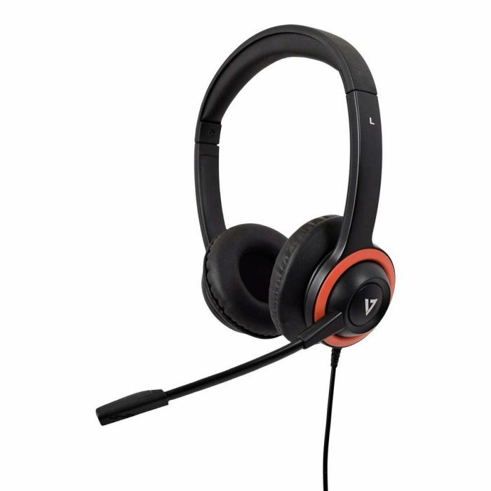 Auriculares con Micrófono V7 HA530E Negro Auriculares con Micrófono V7 HA530E Negro