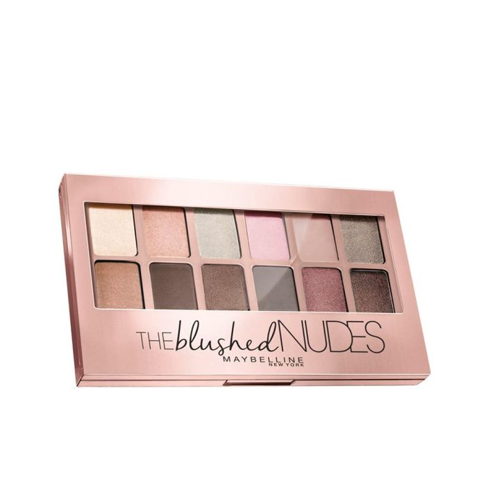 Maybelline THE BLUSHED NUDES eye shadow palette #01 Paleta de Sombras de Ojos con 12 Tonos Cálidos y Románticos para Crear Looks Únicos