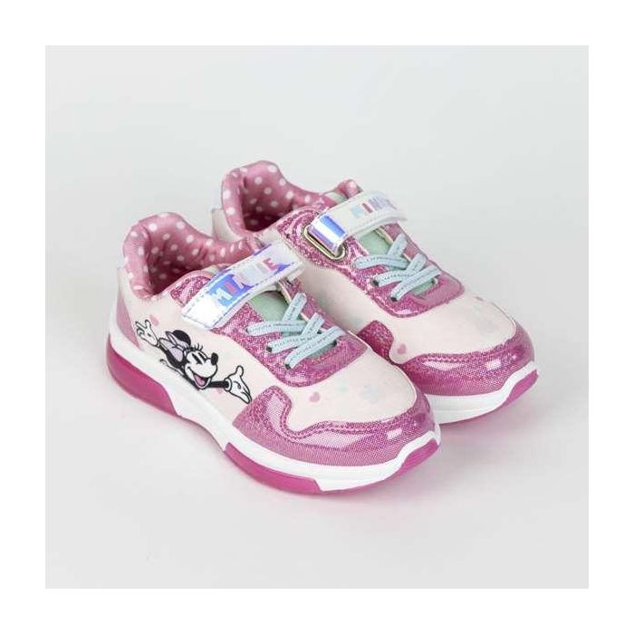 Cerdá t025 Zapatillas Deportivas infantiles con luces de Minnie Mouse, suela de PVC, color rosa, Talla 25