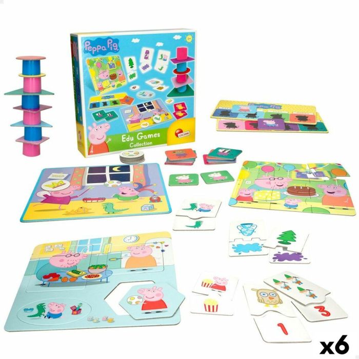 Juego Educativo Peppa Pig Edu Games Collection 24,5 x 0,2 x 24,5 cm (6 Unidades) 10 en 1 Juego Educativo Peppa Pig Edu Games Collection 24,5 x 0,2 x 24,5 cm (6 Unidades) 10 en 1