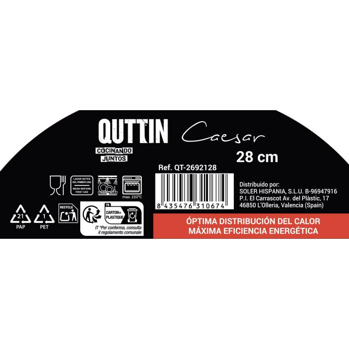 -28- Sarten Acero Ind. 28Cm/0.7Mm Quttin Caesar (4 Unidades) 7