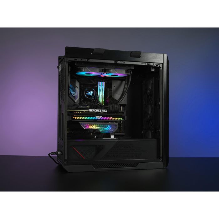 ASUS ROG XH01 Soporte Tarjeta Gráfica Universal Termoplástico Zinc Negro Gris Azul Verde Rojo RGB 6 ASUS ROG XH01 Soporte Tarjeta Gráfica Universal Termoplástico Zinc Negro Gris Azul Verde Rojo RGB 6