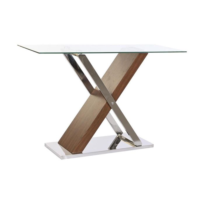 Recibidor DKD Home Decor Transparente Plateado Marrón oscuro 120 x 40 x 75 cm Recibidor DKD Home Decor Transparente Plateado Marrón oscuro 120 x 40 x 75 cm