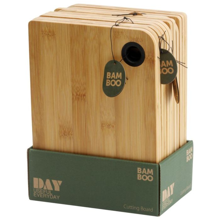 Day Tabla Cortar Madera Bambú con Anillo Silicona Negra 28x20x1 cm 3