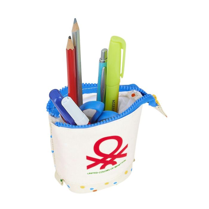 Benetton Portatodo Cubilete "Topitos" Blanco Roto Poliester 300D 8x19x6 3