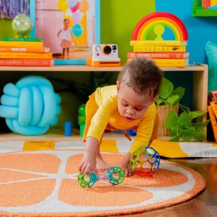 Bright Starts Set de Regalo para Bebé O'Ball con Sonajero y Pelota Clásica - Rojo, Amarillo, Azul y Verde 2