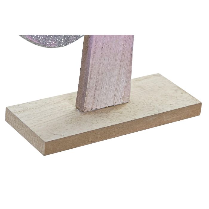 DKD Home Decor Decoración Navideña Árbol con Diseño Fantasía Degradado de Madera Rosa - Pack 4 Unidades 6x20x39.5 cm 2