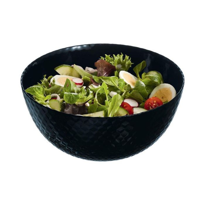 Luminarc Ensaladera Vidrio Templado Pampille Negra 24 cm - Extra Resistente, Apilable, Apto Lavavajillas y Microondas 1 Luminarc Ensaladera Vidrio Templado Pampille Negra 24 cm - Extra Resistente, Apilable, Apto Lavavajillas y Microondas 1