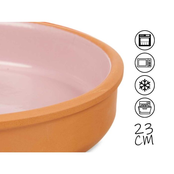 Cazuela Barro 23 Cm Color Rosa La Dehesa (10 Unidades) 3 Cazuela Barro 23 Cm Color Rosa La Dehesa (10 Unidades) 3