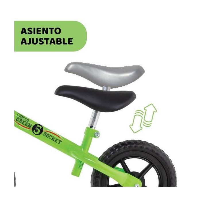 Chicco Bicicleta sin Pedales S Bullet Verde 10 Pulgadas para Niños de 2 a 5 Años Ideal para el Equilibrio 6