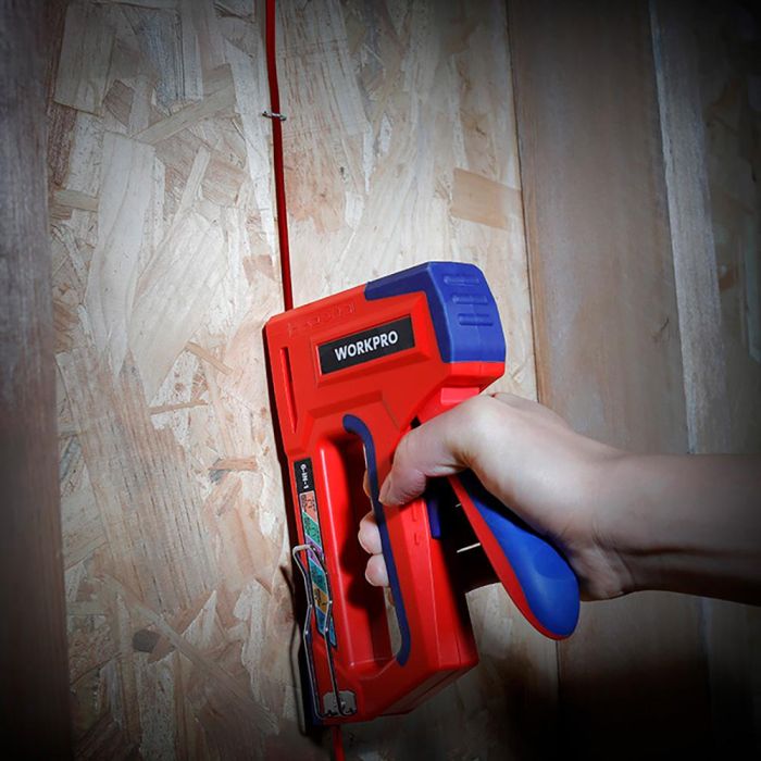 Workpro Grapadora 6 en 1 Multifunción, Compatible con Grapas T21, T50, T25, T20, 18ga y Pin, Dos Potencias de Grapado, Diseño Ergonómico, Azul y Rojo 5 Workpro Grapadora 6 en 1 Multifunción, Compatible con Grapas T21, T50, T25, T20, 18ga y Pin, Dos Potencias de Grapado, Diseño Ergonómico, Azul y Rojo 5