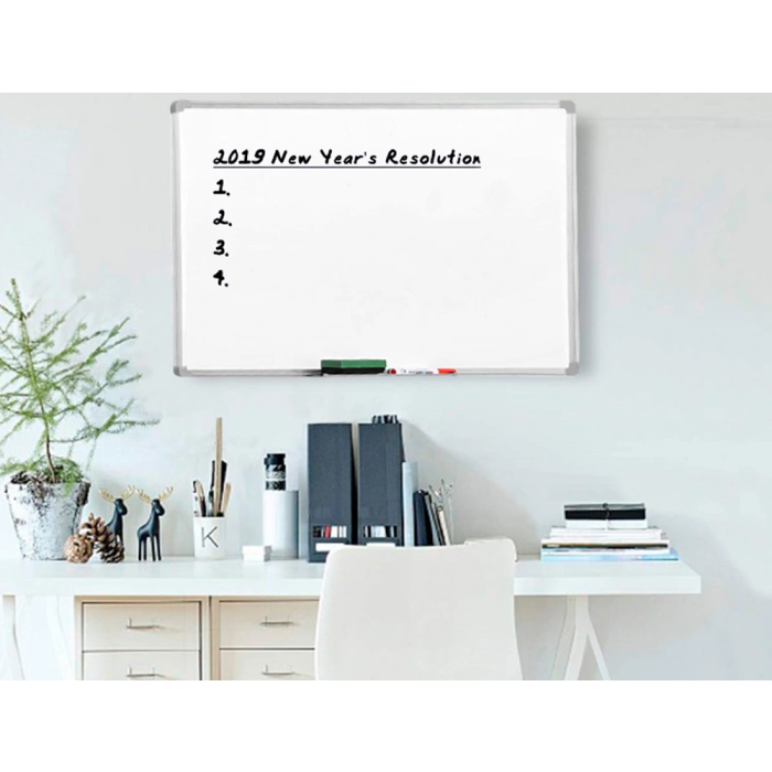 Q-connect Pizarra Blanca Melamina Marco Aluminio 60x45 cm 5