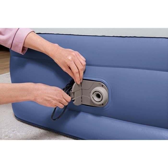 Cama inflable - BESTWAY - 67628 - 1 plaza - 191 x 97 x 46 cm, bomba eléctrica integrada, estructura de cama 4