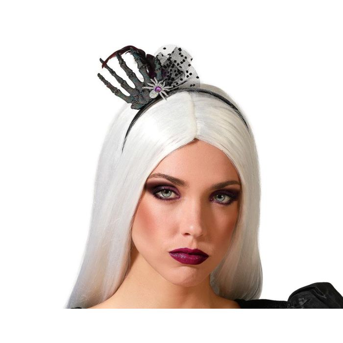 Diadema Halloween Tocado Mano Y Araña Mujer Adulto