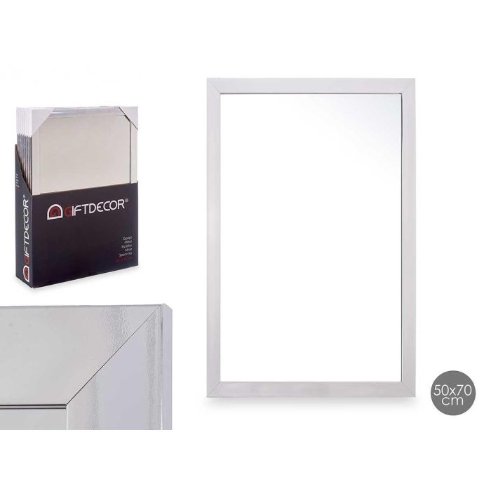 Espejo Plata 50 X 70 Cm Giftdecor (8 Unidades) Espejo Plata 50 X 70 Cm Giftdecor (8 Unidades)