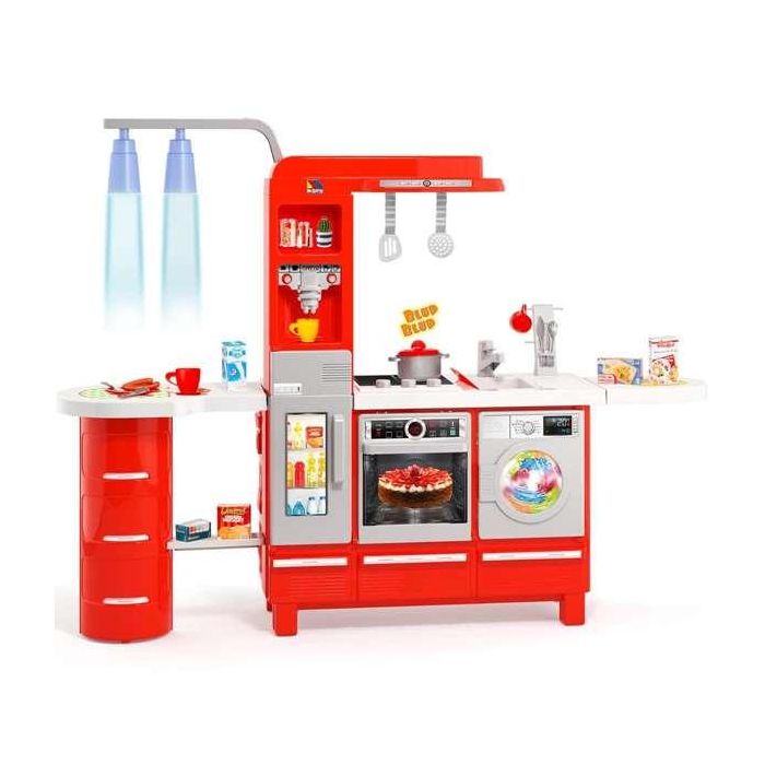 Molto Cocina electrónica gourmet con grifo, luces y sonidos 113x150x36 cm de Plástico para +3 años, pilas incluidas 3