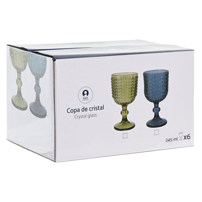Copa Basicos DKD Home Decor Verde 8 x 14.5 x 8 cm Set de 6 1