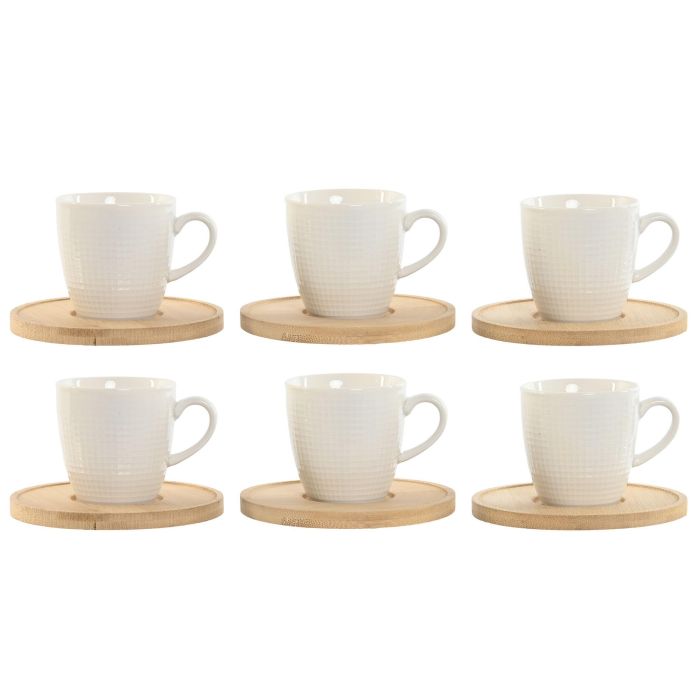 Cafe Basicos DKD Home Decor Blanco 5.7 x 5.8 x 7.8 cm Set de 6