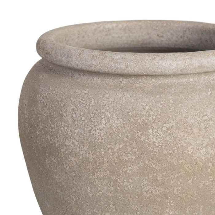 Macetero Crema Cerámica Decoración 30 X 30 X 29 cm