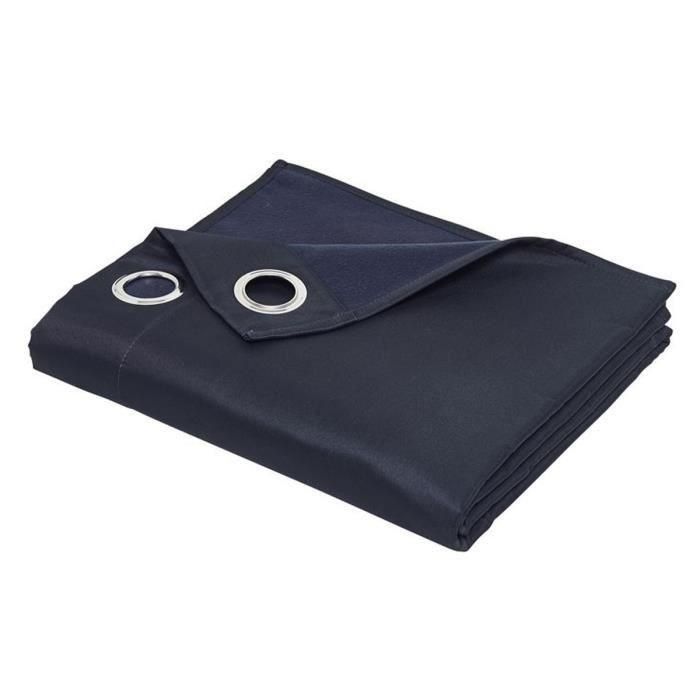 Cortina aislante térmica TODAY Essential Uni - 140 x 240 cm - Azul marino 1 Cortina aislante térmica TODAY Essential Uni - 140 x 240 cm - Azul marino 1