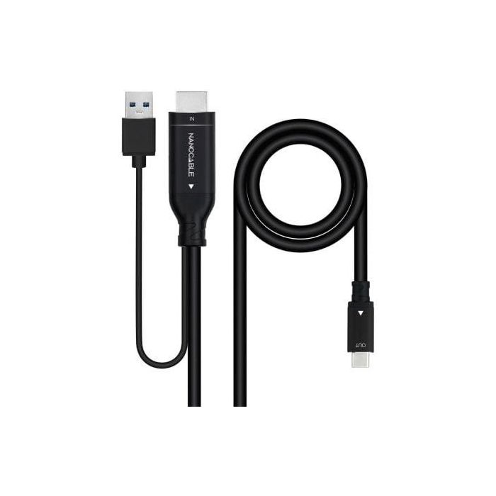NANOCABLE CABLE CONVERSOR HDMI A USB-C, HDMI/M-USB-C/M 1.8 M NANOCABLE CABLE CONVERSOR HDMI A USB-C, HDMI/M-USB-C/M 1.8 M