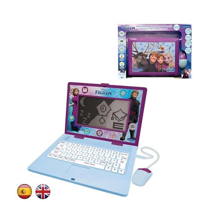Portátil frozen educativo bilingüe con 170 actividades (85 en cada idioma) pantalla de 6,7" en/es 1