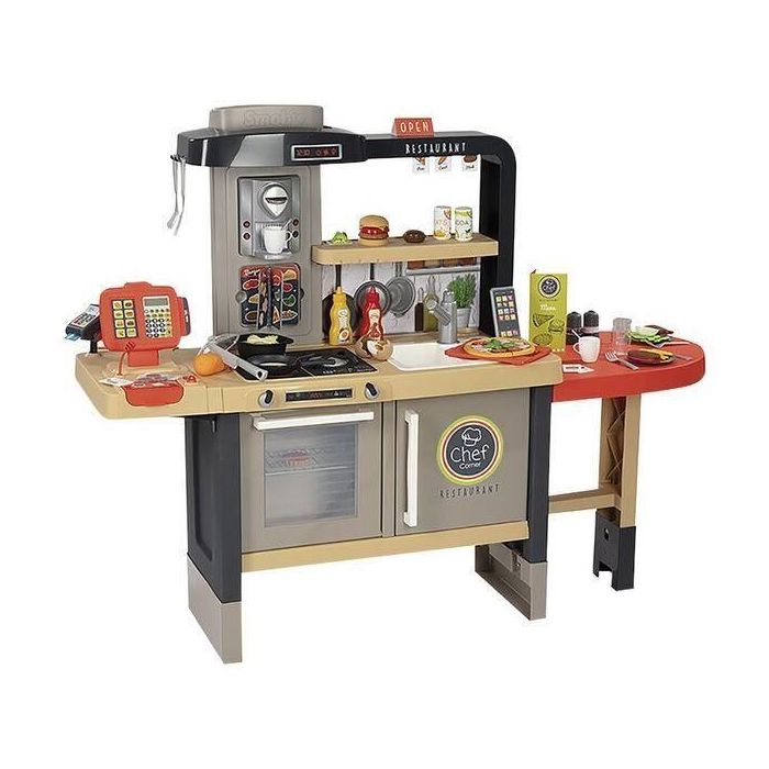 Smoby - Cocina Restaurante Chef - Comedor 3 zonas de juego - 70 accesorios incluidos - L76xA24xP82 - Edad 3 3 Smoby - Cocina Restaurante Chef - Comedor 3 zonas de juego - 70 accesorios incluidos - L76xA24xP82 - Edad 3 3