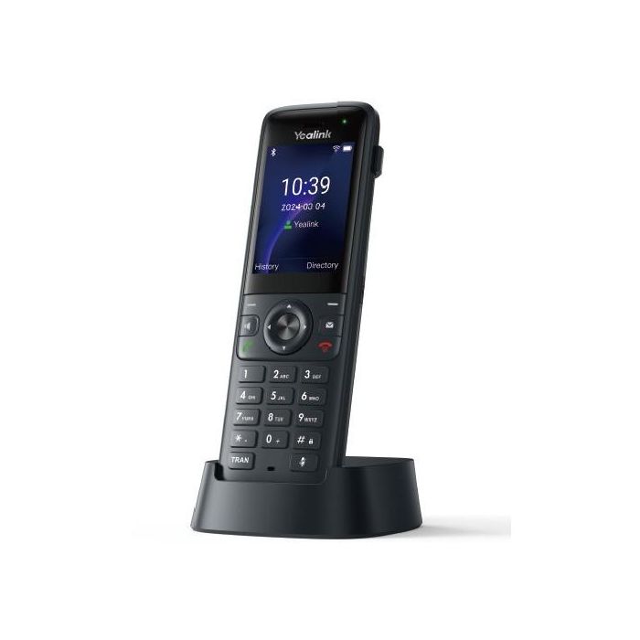 Yealink AX83H Teléfono IP Inalámbrico Wi-Fi Negro con Pantalla TFT 2.4" y 1000 Entradas de Agenda
