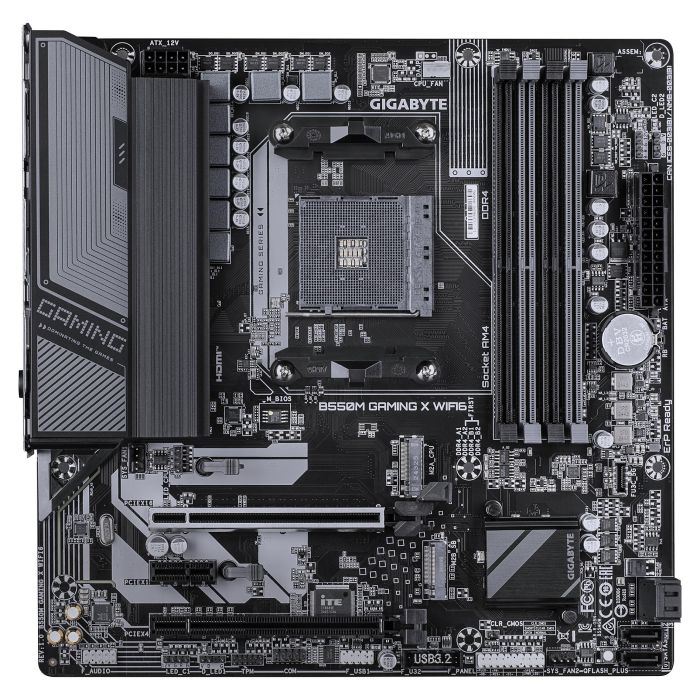 Gigabyte Placa Base B550M GAMING X WIFI6 (B550.AM4.mATX.DDR4) con Wi-Fi 6 para AMD Ryzen 5000 Series 1