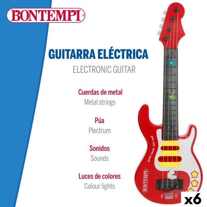 Guitarra Infantil Bontempi 17 x 51 x 5 cm (6 Unidades) 16 Guitarra Infantil Bontempi 17 x 51 x 5 cm (6 Unidades) 16