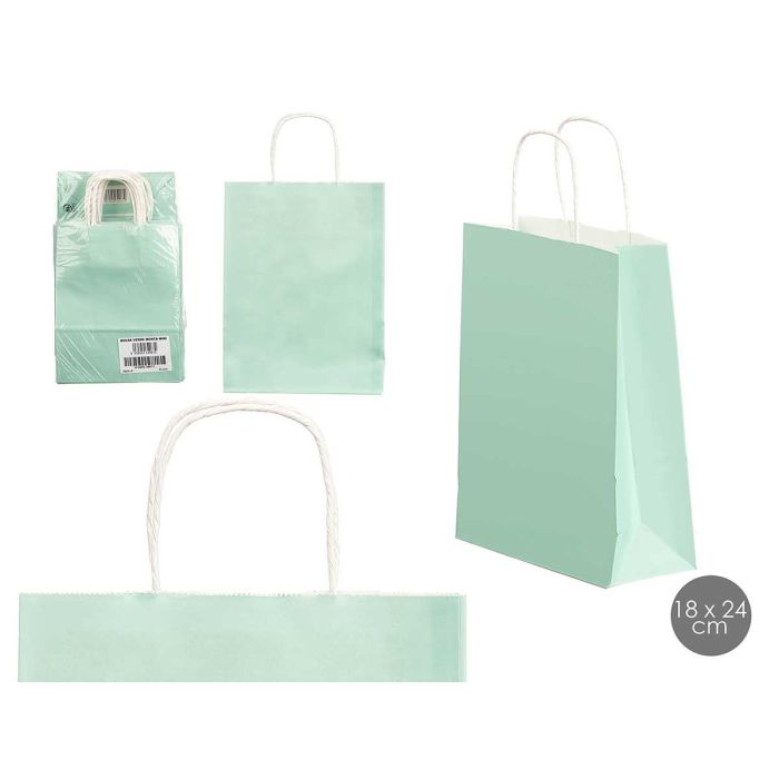 Bolsa Papel Verde Menta Mini 18X24Cm Pincello (150 Unidades) Bolsa Papel Verde Menta Mini 18X24Cm Pincello (150 Unidades)