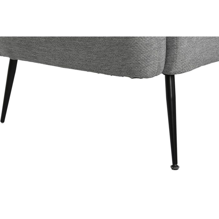 Sofá DKD Home Decor Negro Gris Espuma Madera Metal Terciopelo Scandi 129 x 75 x 73 cm 3 Sofá DKD Home Decor Negro Gris Espuma Madera Metal Terciopelo Scandi 129 x 75 x 73 cm 3