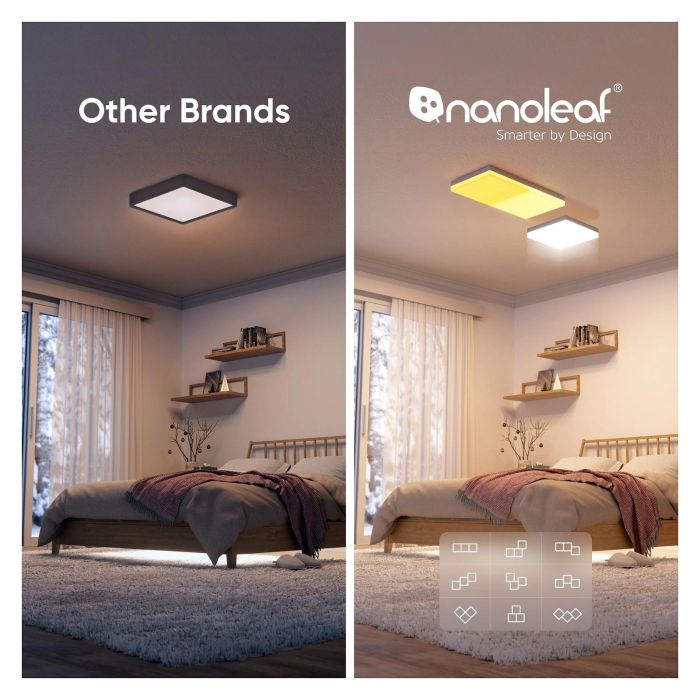 Nanoleaf NF083K02-3SL Skylight - Kit de Inicio, 3 Paneles, Luz de Techo Inteligente WiFi, Blanco, 2700K-6500K, IP20 2 Nanoleaf NF083K02-3SL Skylight - Kit de Inicio, 3 Paneles, Luz de Techo Inteligente WiFi, Blanco, 2700K-6500K, IP20 2