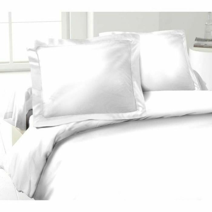LOVELY HOME Juego de 2 Fundas de Almohada 100% Algodón OEKO-TEX 50x70 cm - Blanco