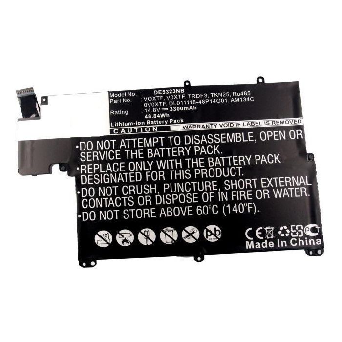 CoreParts Batería Portátil para Dell 49Wh Li-ion 14.8V 3300mAh Negra, compatible Inspiron 13z-5323 5323 Vostro V3360 2 CoreParts Batería Portátil para Dell 49Wh Li-ion 14.8V 3300mAh Negra, compatible Inspiron 13z-5323 5323 Vostro V3360 2