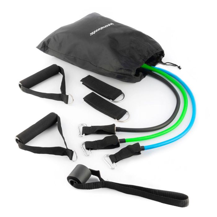 Set de Bandas de Resistencia con Accesorios y Guía de Ejercicios Tribainer InnovaGoods 3 Unidades 19 Set de Bandas de Resistencia con Accesorios y Guía de Ejercicios Tribainer InnovaGoods 3 Unidades 19