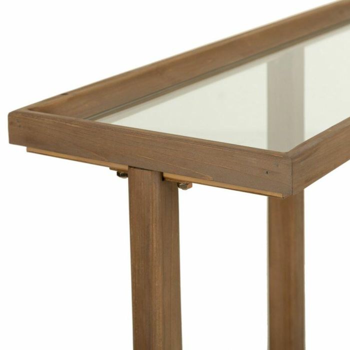 Recibidor Alexandra House Living Marrón Hierro Madera de abeto Vidrio templado 33 x 75 x 120 cm 2