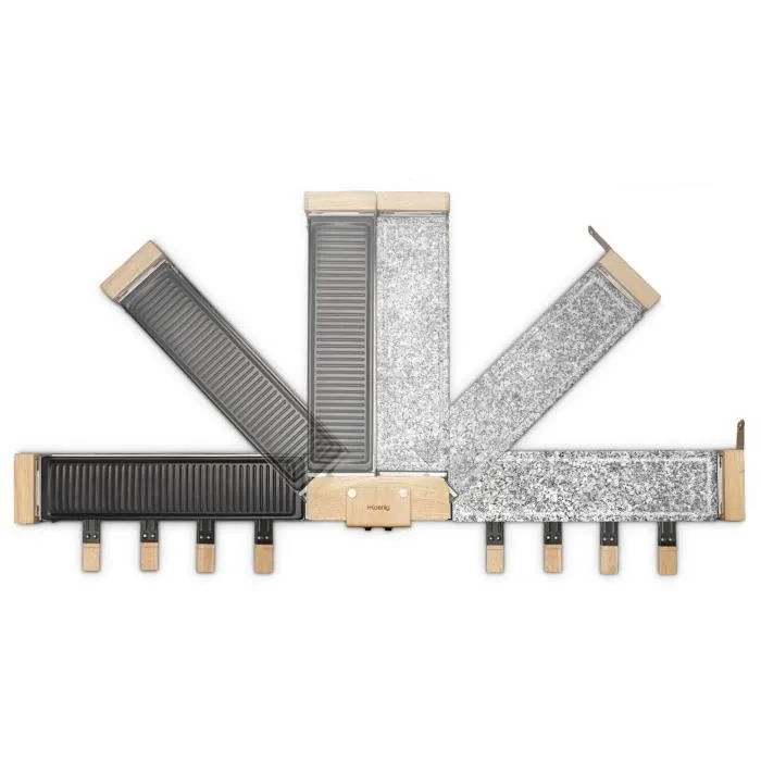 Hkoenig Raclette 3 en 1 WOD360: Raclette, Piedra y Grill - 8 Personas - 1400W 1