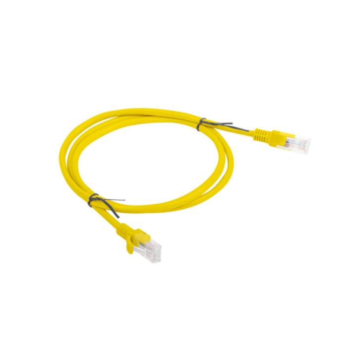 Lanberg PCU6-10CC-0100-Y Cable de Red Latiguillo Cat.6 UTP 1m Amarillo Conectores RJ-45 Contactos Cobre
