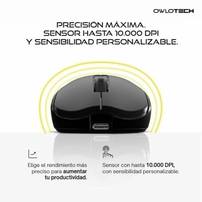 Ratón Owlotech Negro 10000 dpi 1