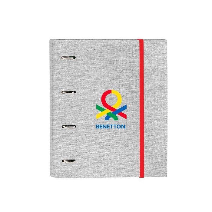 Carpeta de anillas Benetton Pop Gris (27 x 32 x 3.5 cm)