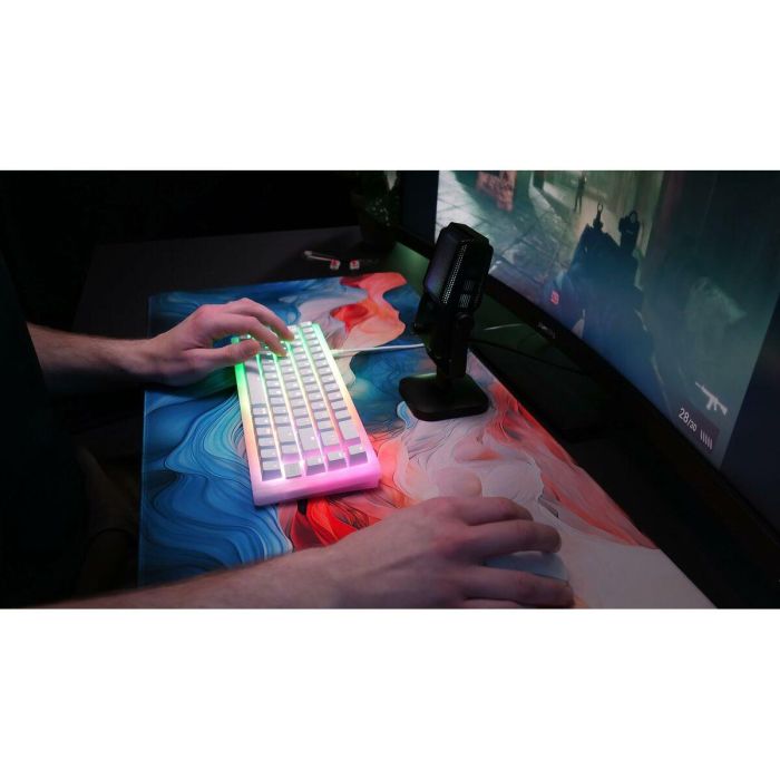 Cherry XTR1731630682427 Teclado Mecánico Compacto para Juegos, Formato 65%, Blanco