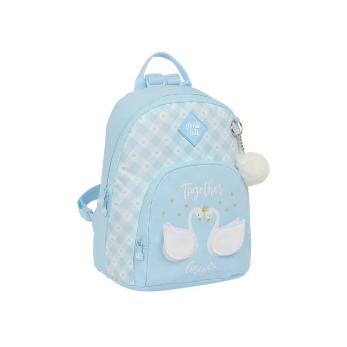 Mochila Glow Lab Cisnes Mini Azul claro 25 x 30 x 13 cm