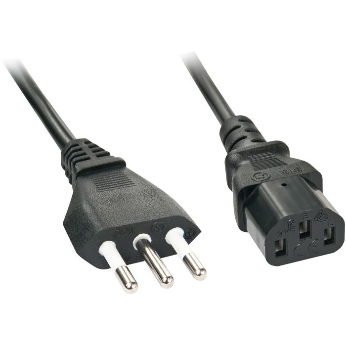 Lindy Cable de Alimentación IEC Italiano 2m, Resistencia -10 a 70°C, Apto Uso Profesional y Doméstico (Estudios, Eventos)