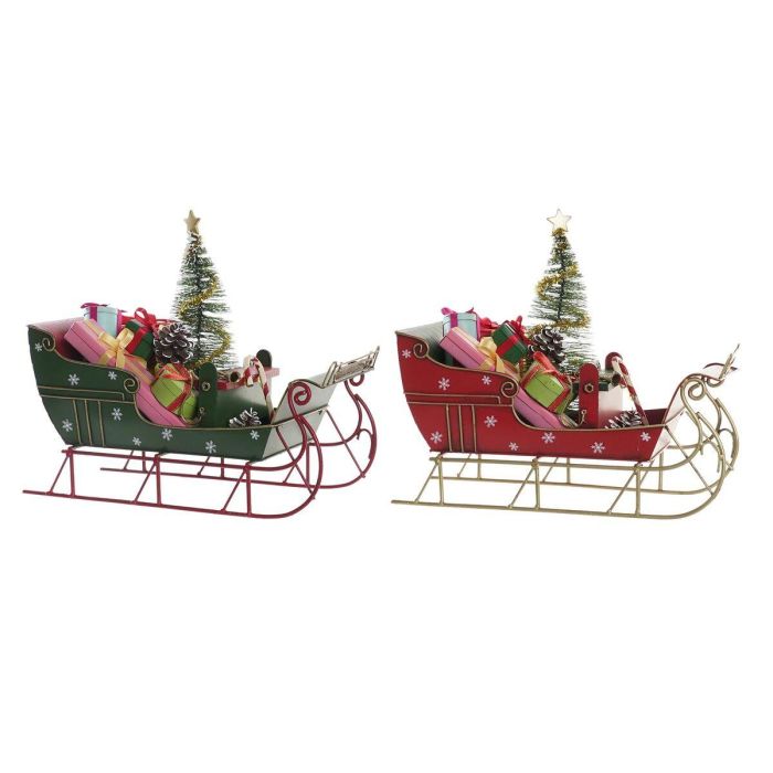 Vehiculo Decoracion Navidad Tradicional DKD Home Decor Rojo Verde 13 x 26 x 28 cm (2 Unidades) Vehiculo Decoracion Navidad Tradicional DKD Home Decor Rojo Verde 13 x 26 x 28 cm (2 Unidades)