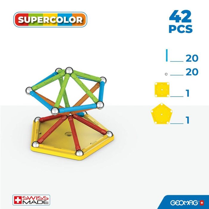 Geomag GEO0871772003830 Super Color Reciclado 42 piezas multicolor 10