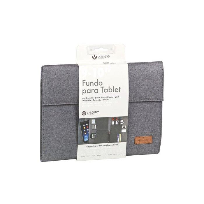 Funda Tablet Carchivo Venture 10,1 Universal Con Solapa Gris