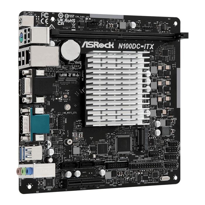 ASROCK N100 DC-ITX Intel N100 Mini ITX Placa Base DDR4 ASROCK N100 DC-ITX Intel N100 Mini ITX Placa Base DDR4