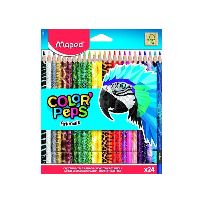 Maped Lápices De Colores Animals Color'Peps Surtidos Estuche 24 Ud
