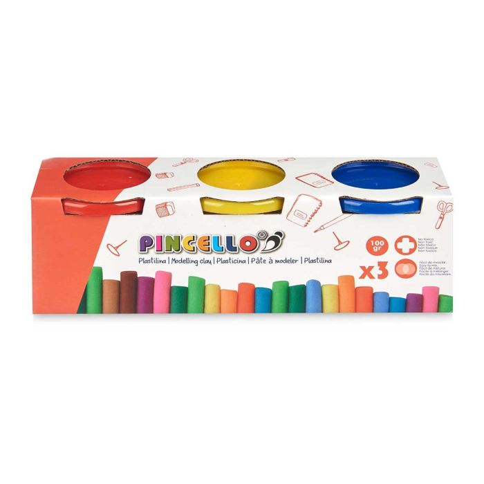 Set 3 Plastilinas 100 Gramos Pincello 22X7CM (12 Unidades) 2 Set 3 Plastilinas 100 Gramos Pincello 22X7CM (12 Unidades) 2